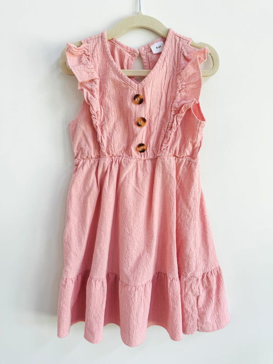Ruffled Sleeve Textured Jersey Dress (5-6yr)