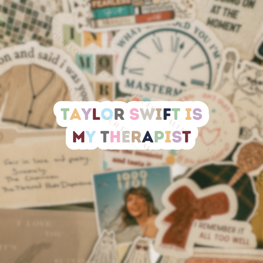 Swift Is My Therapist - Water Resistant Sticker