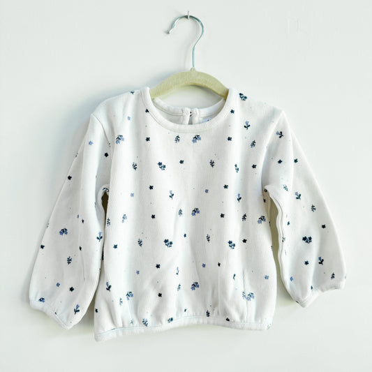 Rise Little Earthling Cotton Floral Print Sweater (12-18m)