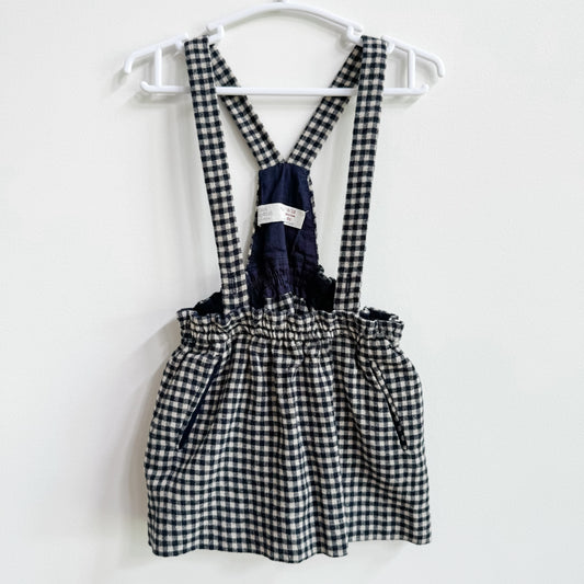 Zara Checkered Suspender Skirt (9-12m)